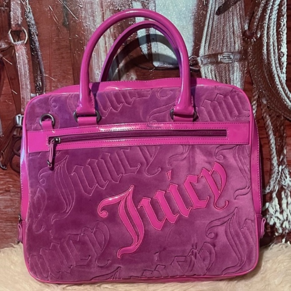 Juicy Couture velvet laptop bag